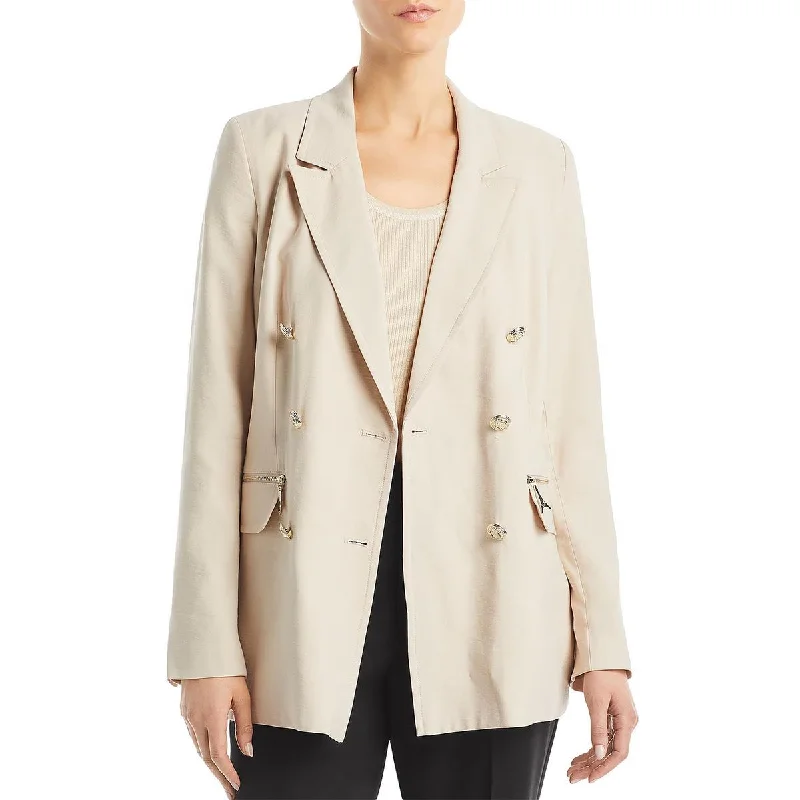 elegant long coat for women -Karl Lagerfeld Paris Womens Sailor Collared Double-Breasted Blazer