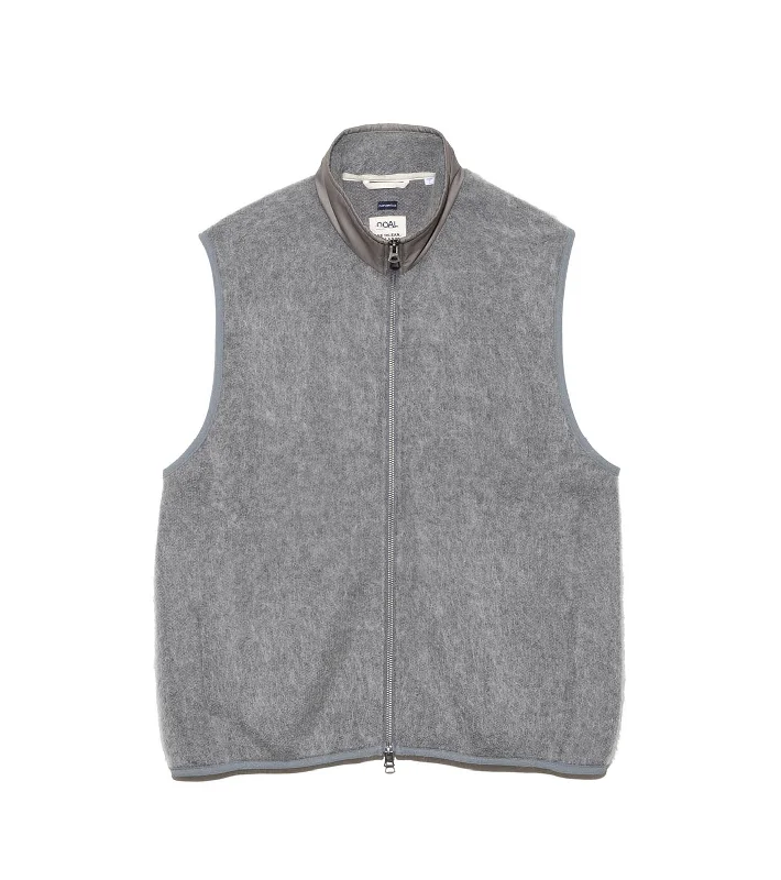 women's asymmetrical zip jacket -Zip-Up Mohair Vest