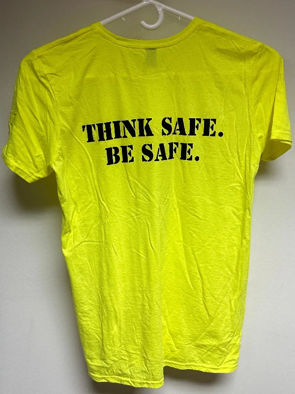 fashionable ruffle sleeve short sleeve top -Team Elmer's Hi Vis Safety Shirt