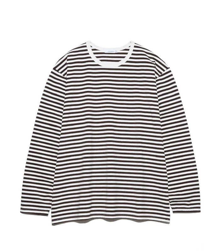 ladies' designer overcoat -COOLMAX Stripe Jersey L/S Tee