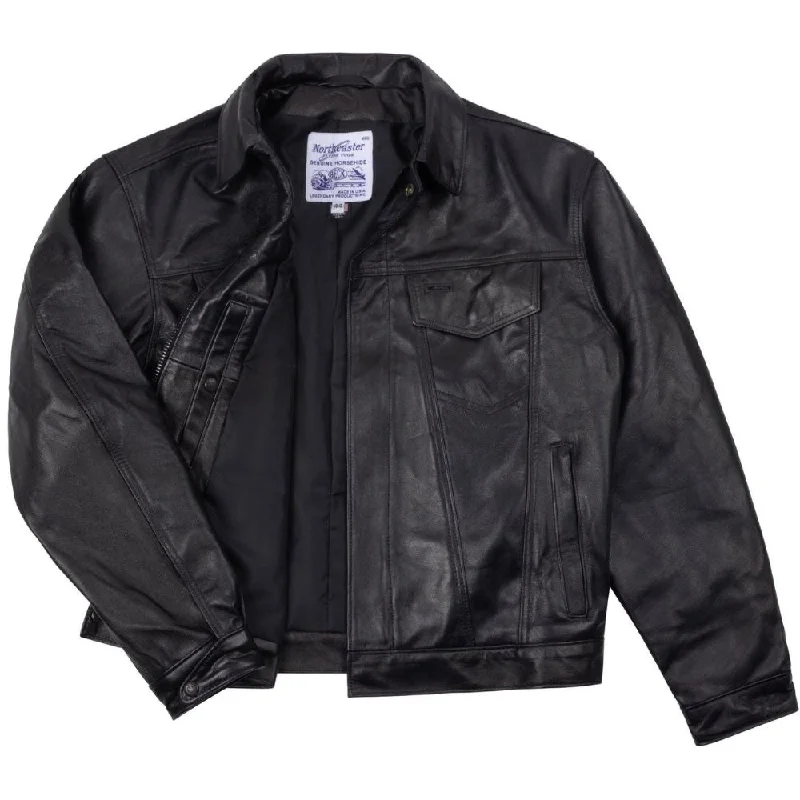 women's lightweight cargo jacket -BECK® 501 Trucker Style Genuine Horsehide Motorcycle Jacket