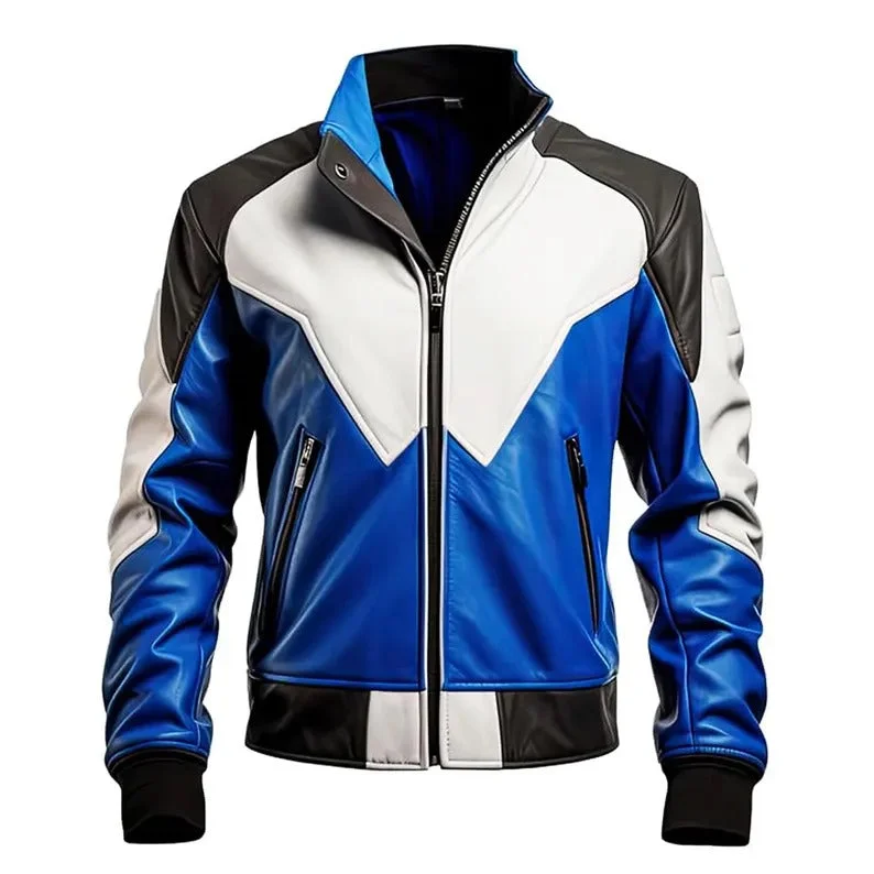 women's thermal long coat -Real Leather Motorcycle Racing Jackets