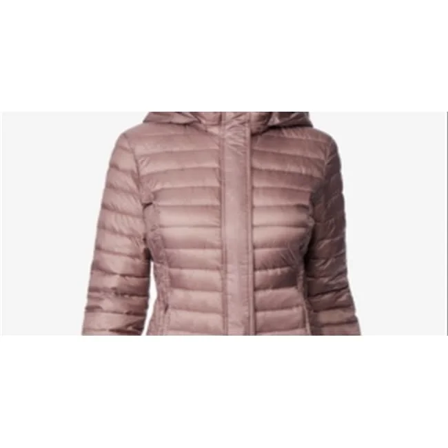 women's travel-friendly jacket -32 Degrees Women's Packable Hooded Puffer Coat Pink Size X-Large