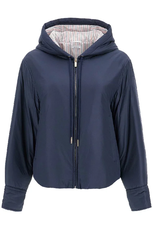 casual linen jacket for women -Thom e Women's Padded Jacket With Hood