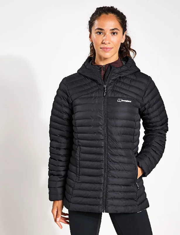 women's fur-trimmed parka -Nula Micro Jacket - Jet Black