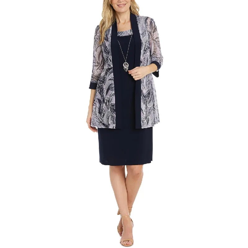 professional work blazer for women -R&M Richards Womens Printed  Open-Front Blazer